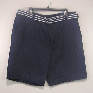 IZOD SHORTS SIZE 38 NAVY BLUE FLAT FRONT